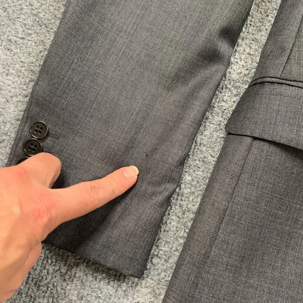 Emporio Armani Blazer Mens 48 Grey Wool G Line Single Breasted Suit Jacket